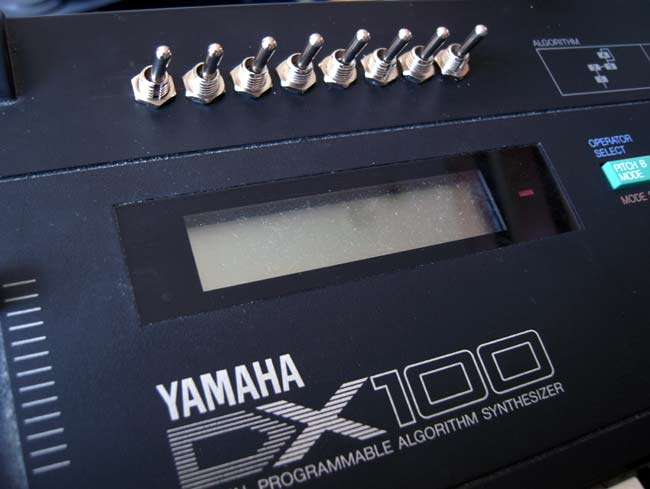 Circuit Bent Yamaha DX100 switches