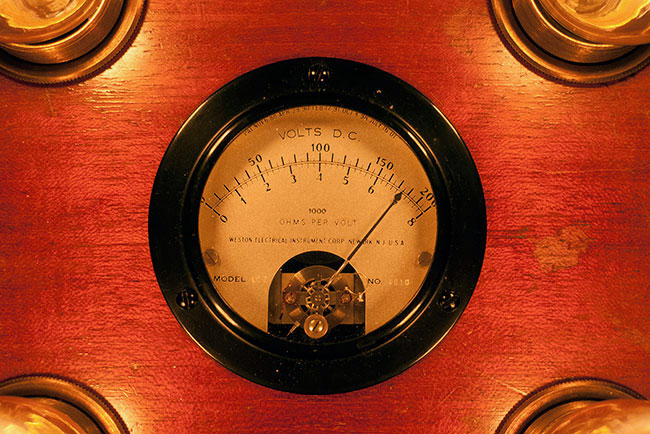 steampunk vu meter