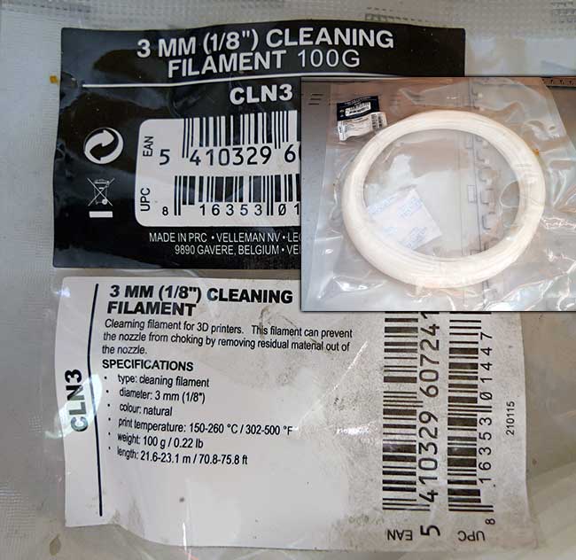 3mm cleaning filament